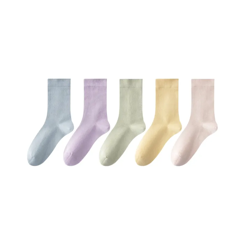 MIIOW Mid Calf Socks Women's 5 Pack-6