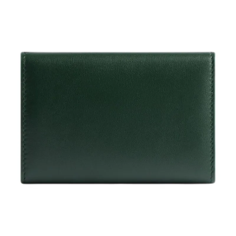 Balenciaga Smooth Calf Leather Key Pouch Women's Dark Green-1