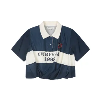 UOOYAA Polo Shirt Women's Navy Blue