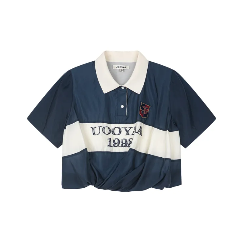 UOOYAA Polo Shirt Women's Navy Blue-0