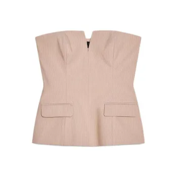 ZARA Strapless Top Women's Light Peach Pink
