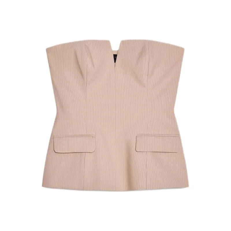 ZARA Strapless Top Women's Light Peach Pink-0