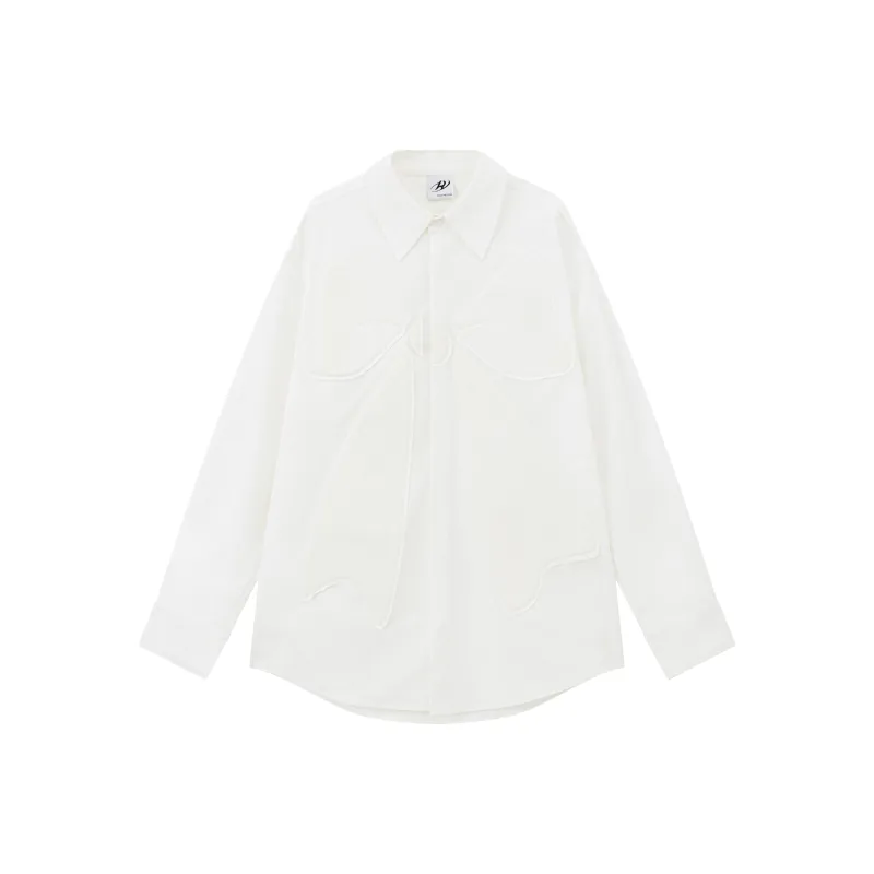 RUNTOTHEFUTURE Shirt Women's Raw White Bowknot-0