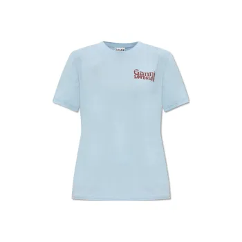GANNI T-Shirts Women's Blue