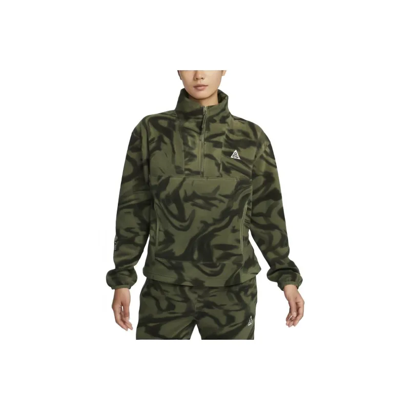 Nike ACG 'WOLF TREE' Sweatshirt Women's Medium Olive Green-0