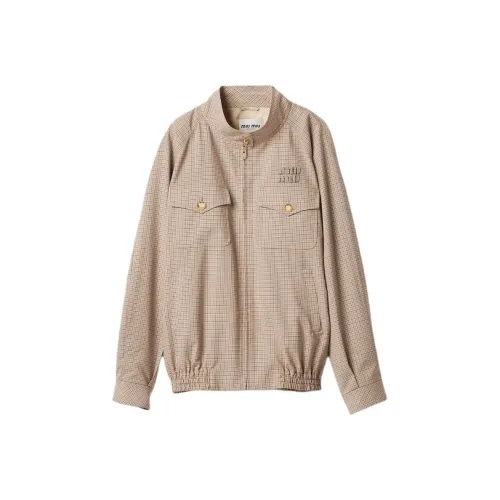MIU MIU Jackets Coats Women's Lime Gray Stone