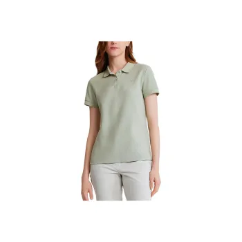 AIGLE Polo Shirt Women's Turquoise Nouveau Green