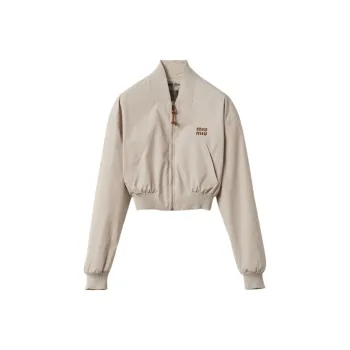 MIU MIU Panama Cropped Bomber Jacket