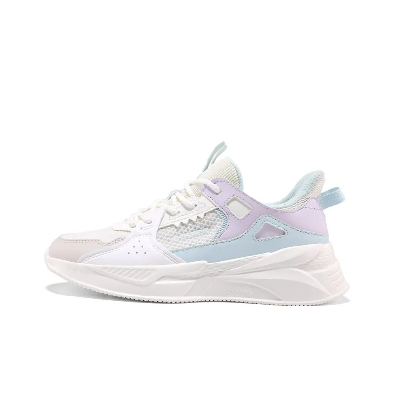 361° Yunshu Cushioning, Breathable, Lightweight Low Top Casual Shoes Women's White Blue Purple-0