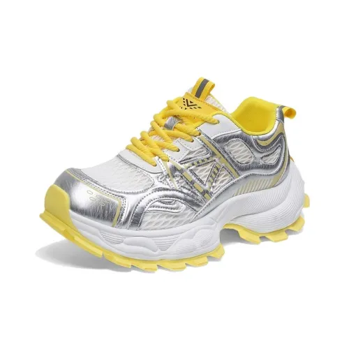 WENPU Breathable Lightweight Height Increasing Low Top Chunky Sneakers Women's