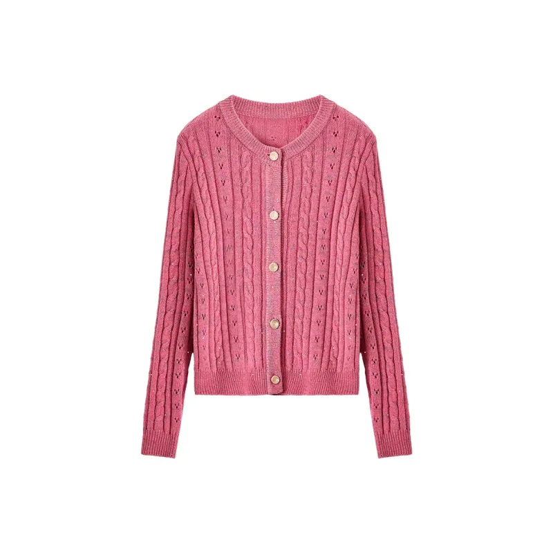 XIANGYING Knitwear Women's Barbie Pink-0
