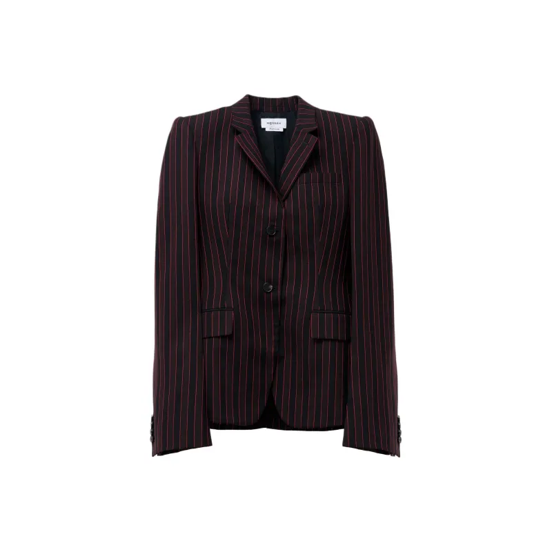 McQ Alexander McQueen Pinstriped Blazer-0