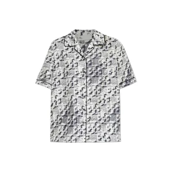 TORY BURCH Short Sleeved Logo Printed Shirt
