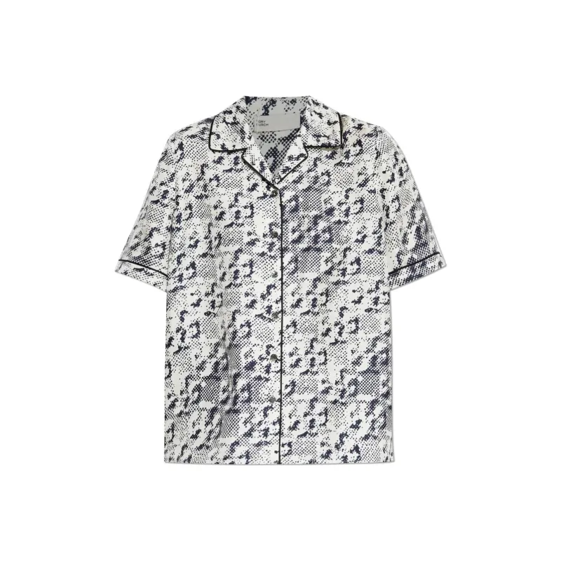 TORY BURCH Short Sleeved Logo Printed Shirt-0