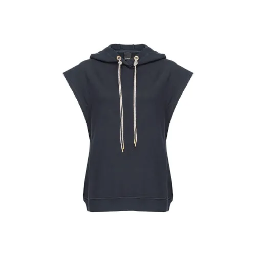 PINKO Crystal embellished Sleeveless Cotton Hoodie