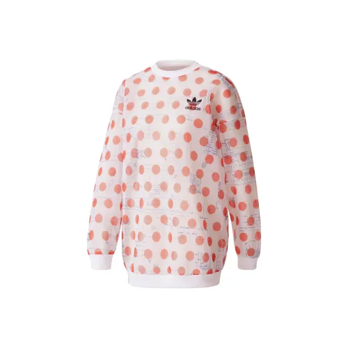 Adidas Originals Sweatshirt Women's White/Deep Orange Yellow