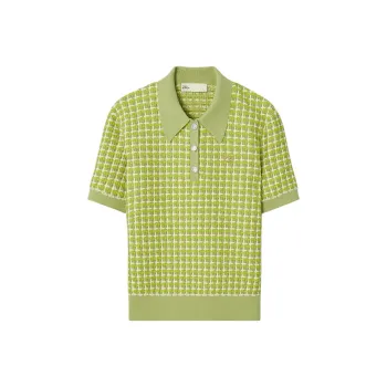 TORY BURCH SS24 Polo Shirt Women's Deep Mint Green