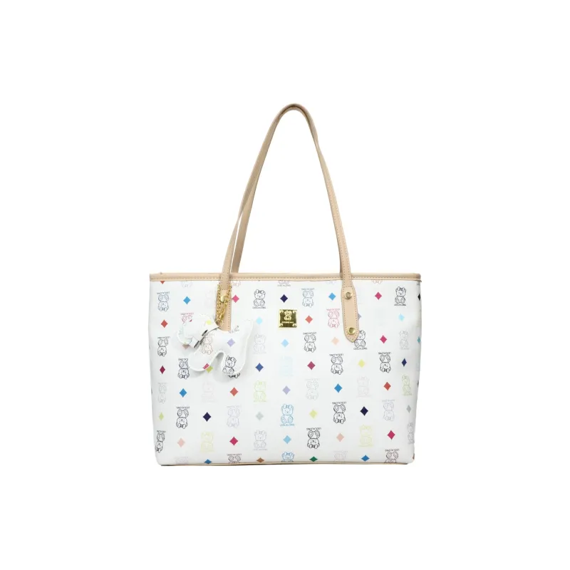 Miss Angel PU Shopping Bag, Tote Bag, Handbag, Shoulder Bag Women's White, Beige, Pink, Brown, Black, Coffee-0
