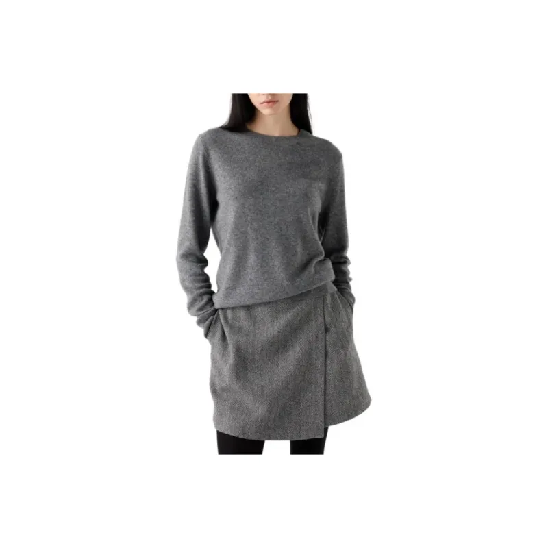 UNIQLO Cashmere Sweater Women's Asphalt Gray-0
