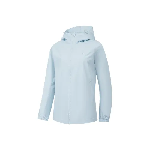 QIAODAN Trench Coat Jackets & Coats Women's Foam Blue
