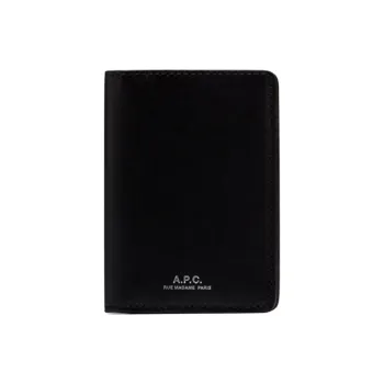 A.P.C Cow Leather Wallet Unisex Black