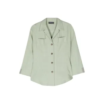 Lorena Antoniazzi Camp collar Linen blend Shirt