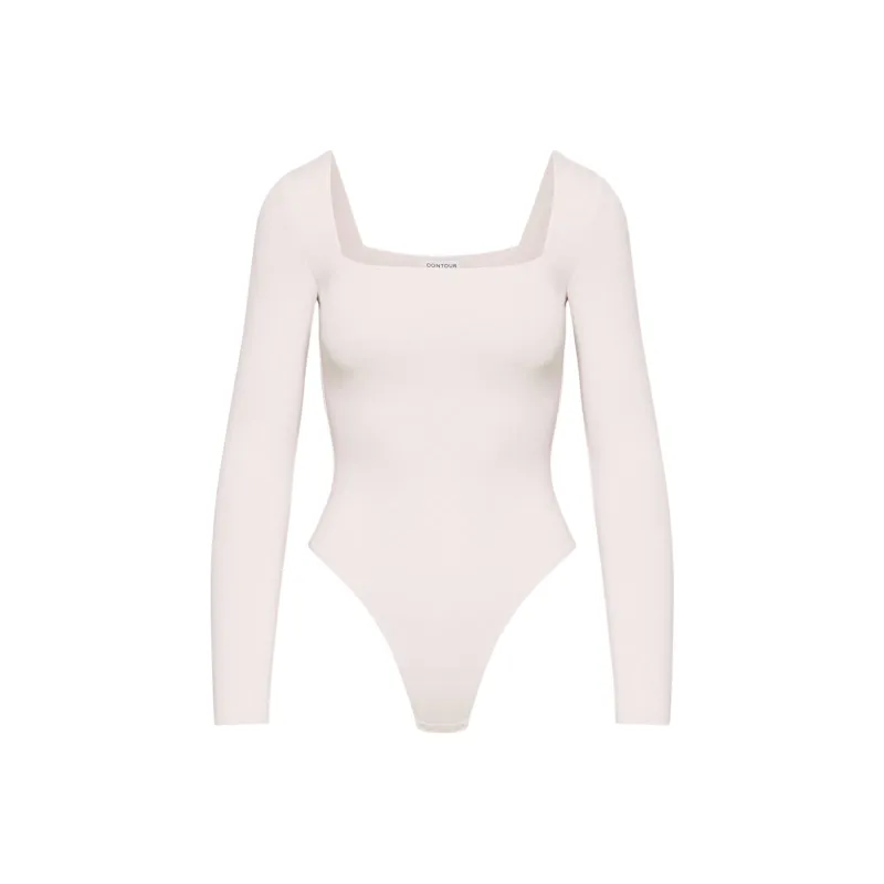 ARITZIA Contour Squareneck Longsleeve Bodysuit Bodysuits Women's Shy Pink/Hai Shuo Pink-0