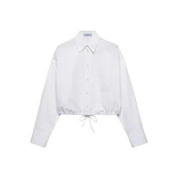 PRADA Drawstring Poplin Shirt
