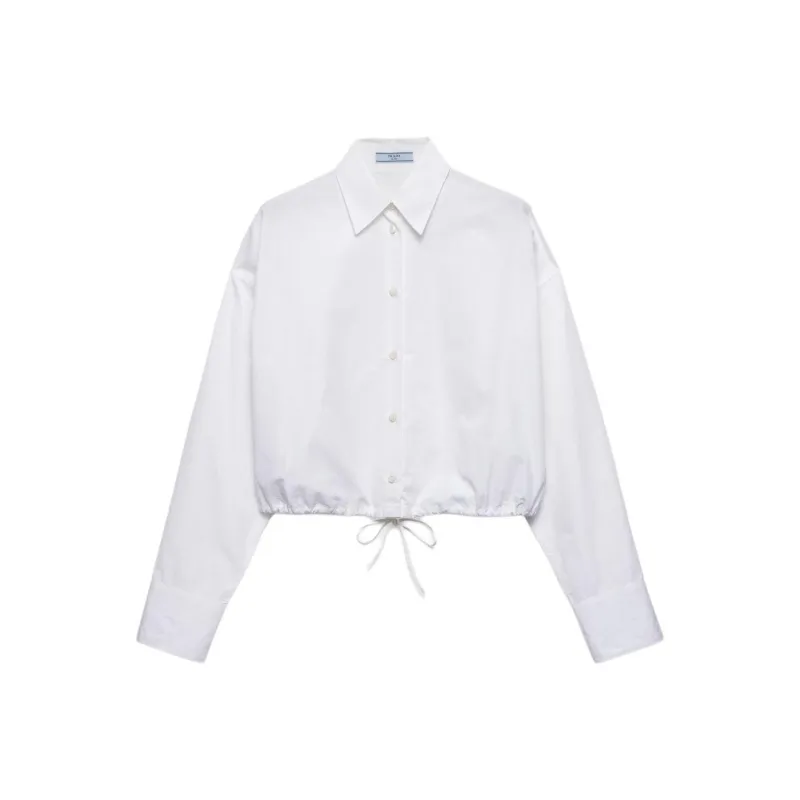 PRADA Drawstring Poplin Shirt-0