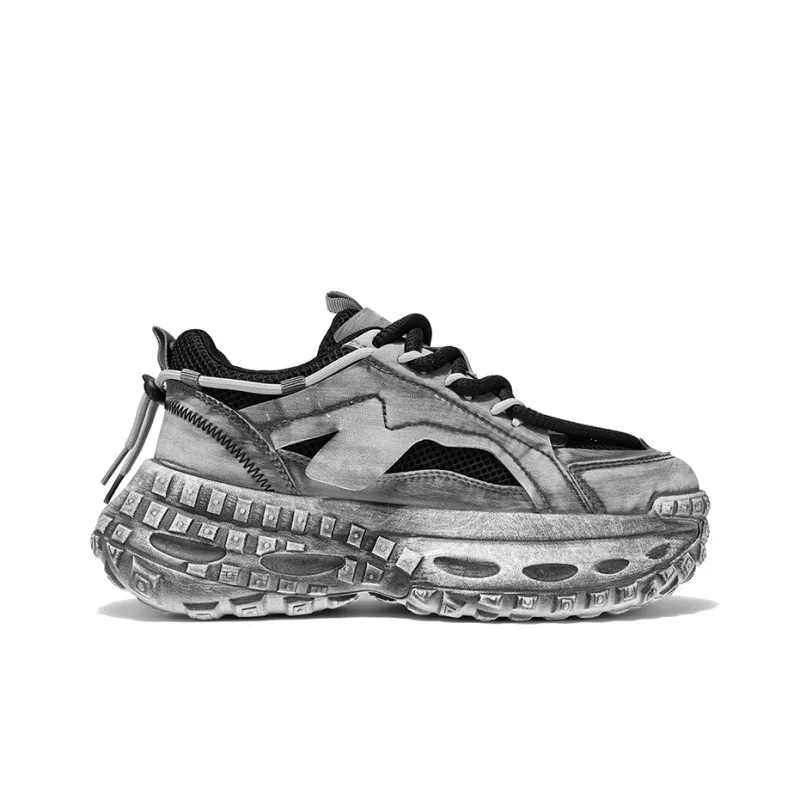 Hong Kong Meng Slip Resistant, Abrasion Resistant, Breathable Low Top Chunky Sneakers Men's-1