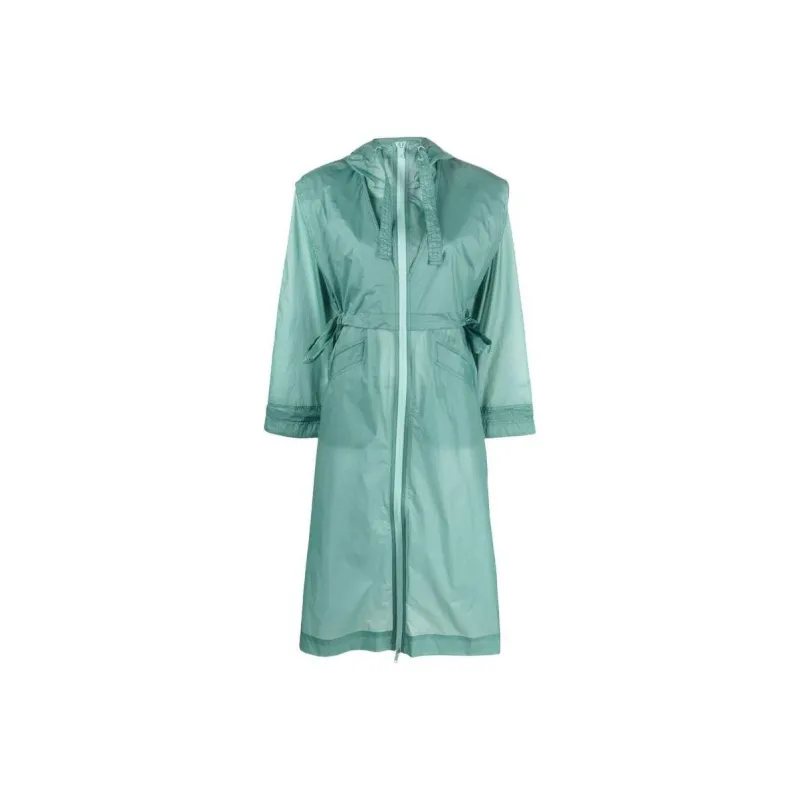 GANNI Oversized Zipper Logo-print Hooded Coat-0