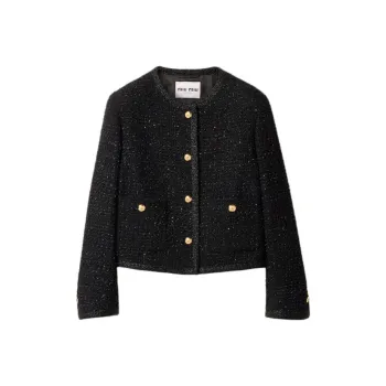 MIU MIU Button Up Cropped Jacket