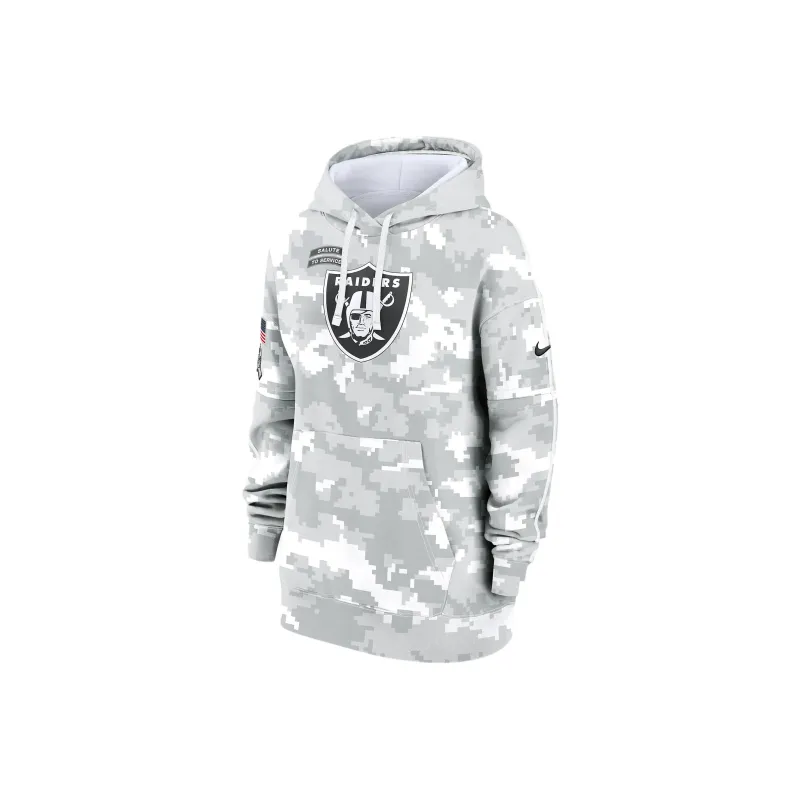 Nike Las Vegas Raiders Salute To Service Primary Edge Club Women's Nike Nfl Pullover Hoodie-0
