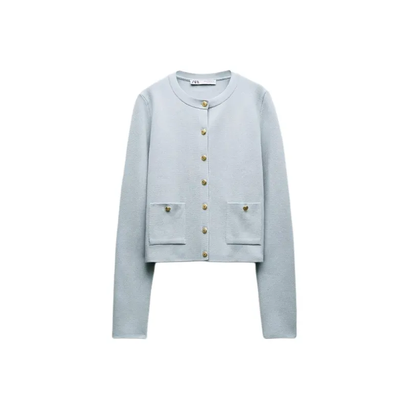 ZARA Jackets Coats Women's Blue-0