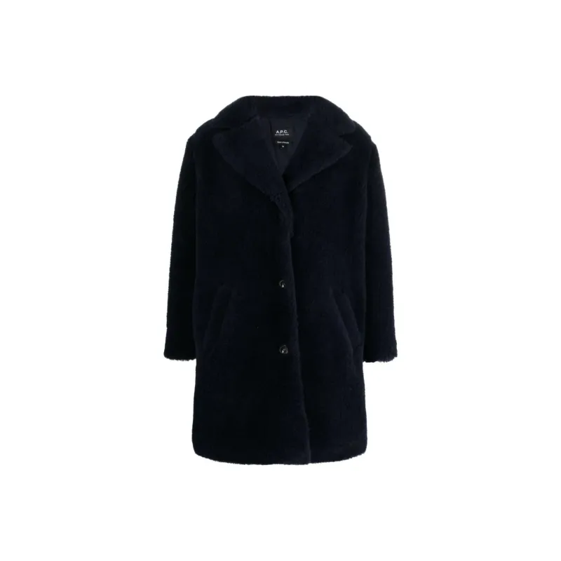 A.P.C Nicolette Brushed Single-breasted Coat-0