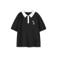 Black with White Collar