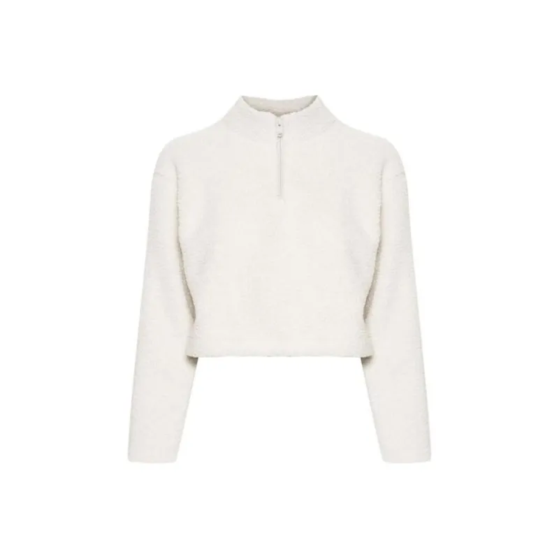 Calvin Klein Cropped Fleece Sweatshirt-0