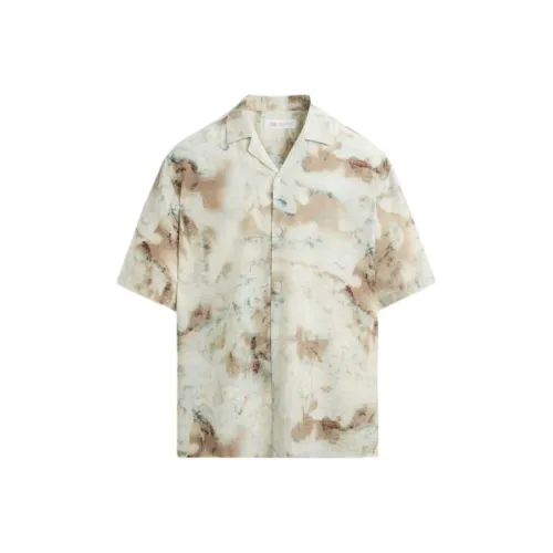 ZARA Shirts Men Tan