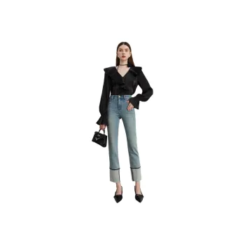 DPLAY Chiffon Shirt Women's Classic Black