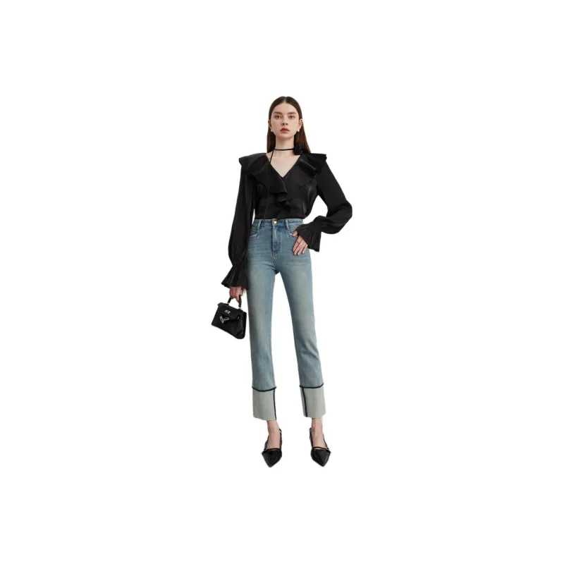 DPLAY Chiffon Shirt Women's Classic Black-0
