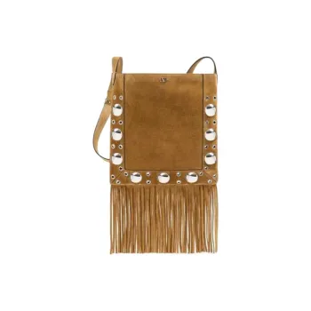 Valentino Nellcôte Fringed Edge Shoulder Bag