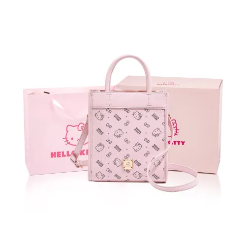 MESUCA ×Sanrio Hello Kitty Collaboration Kitty Series PU Shoulder Bag, Crossbody Bag, Handbag Women's Multicolor