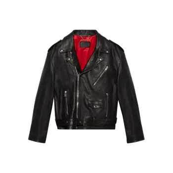 GUCCI Leather Biker Jacket