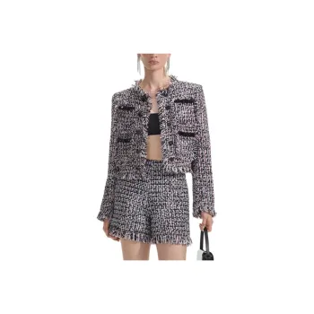 Self portrait Jackets & Coats Women's Black Plaid