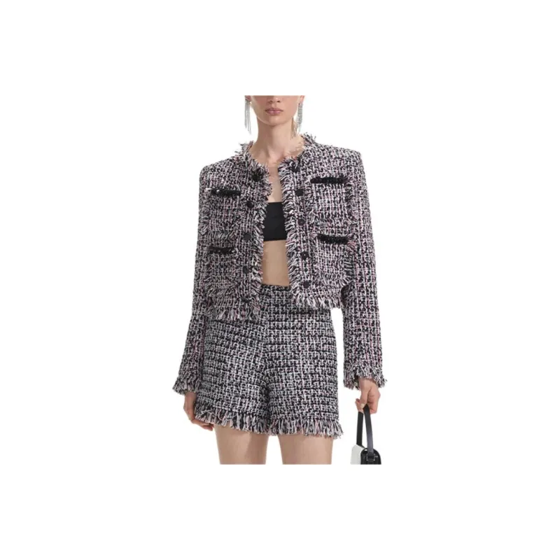 Self portrait Jackets & Coats Women's Black Plaid-0