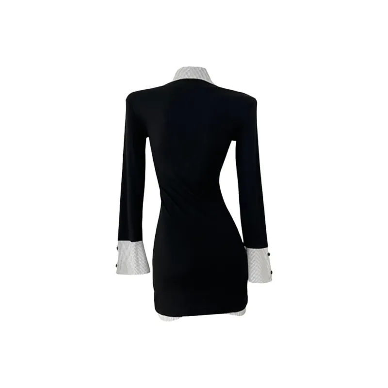 JOSR Long Sleeved Dress Women's Black-1