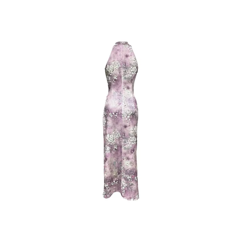 QIAOMONVHAI Sleeveless Dress Women's Light Purple-1