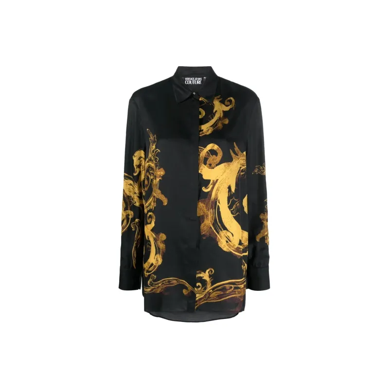 VERSACE JEANS COUTURE Chain Couture print Satin Shirt-0