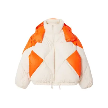 LACOSTE Down Jacket Women's White/Orange
