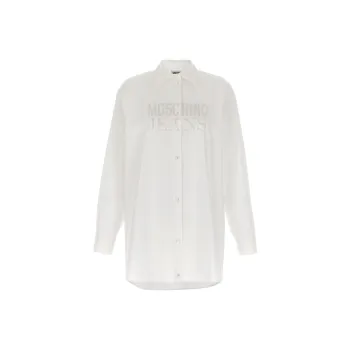 MOSCHINO Logo Printed Poplin Shirt